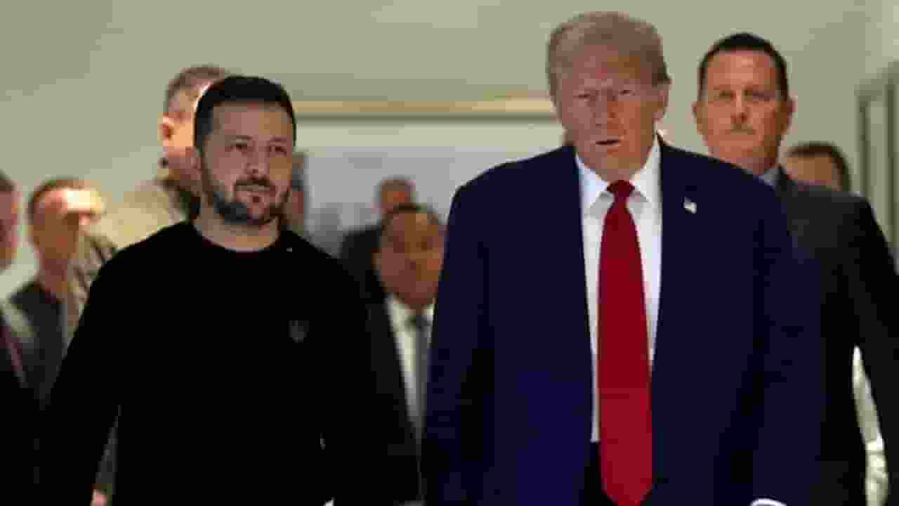 तीखी बहस के बाद जेलिंस्की नेअमेरिका को बोला शुक्रिया, रूस ने क्या कहा? volodymyr zelenskyy and donald trump । Photo Credit: PTI