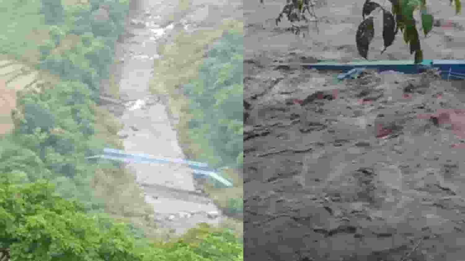 हरियाणा: लोगों ने बिना सरकारी मदद के तैयार किया पुल, बाढ़ में बह गया Morni