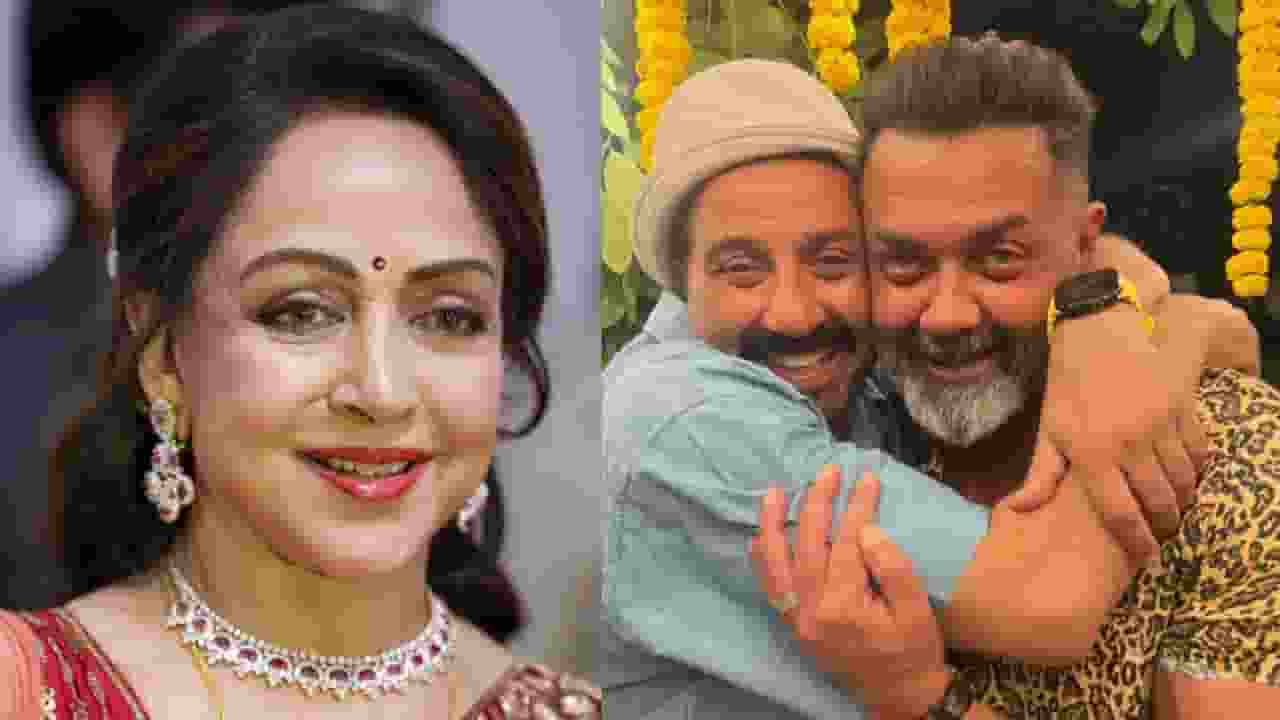 hema malini, sunny and bobby deol