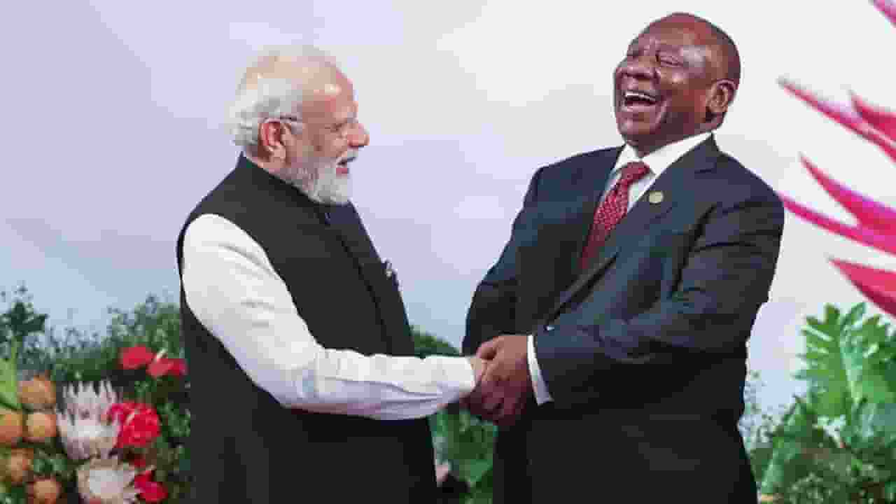 G20 में पीएम मोदी और सिरिल रामाफोसा । Photo Credit: PTI