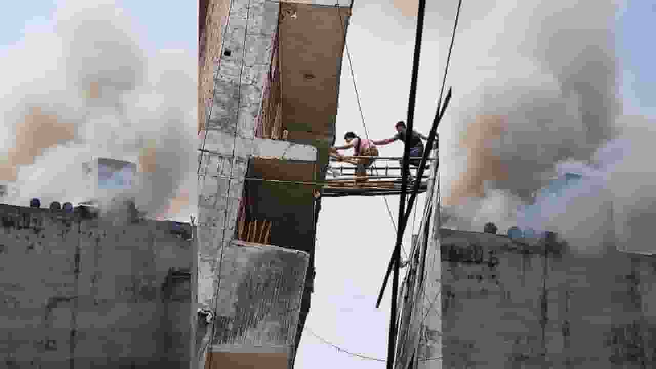 Fire breaks out in Noida Mamura village