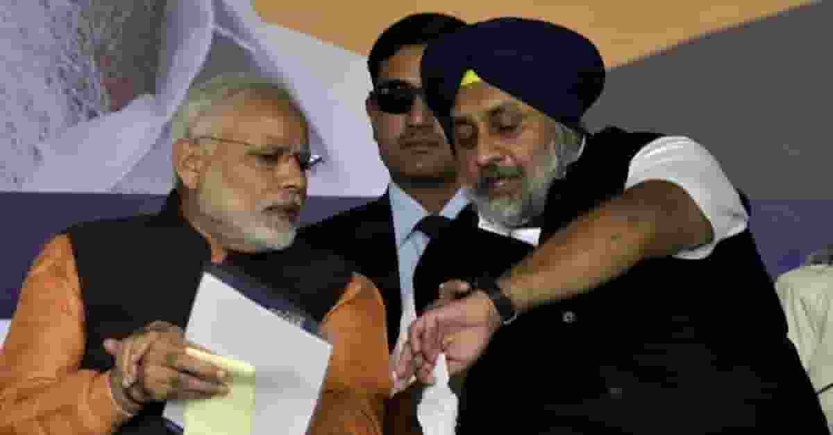 Sukhbir Badal and PM Modi