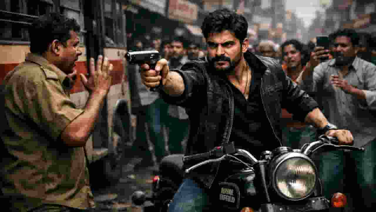 bullet rider pointed gun at bus conductor video viral