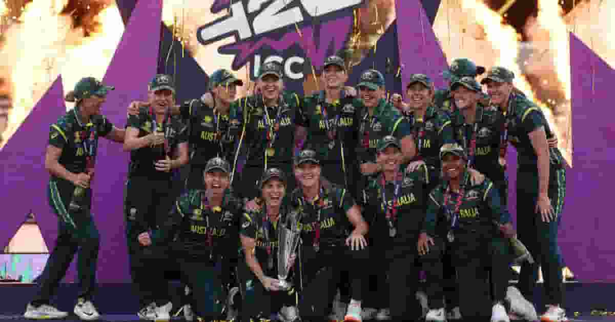 Australia celebrate their T20 WorldCup win