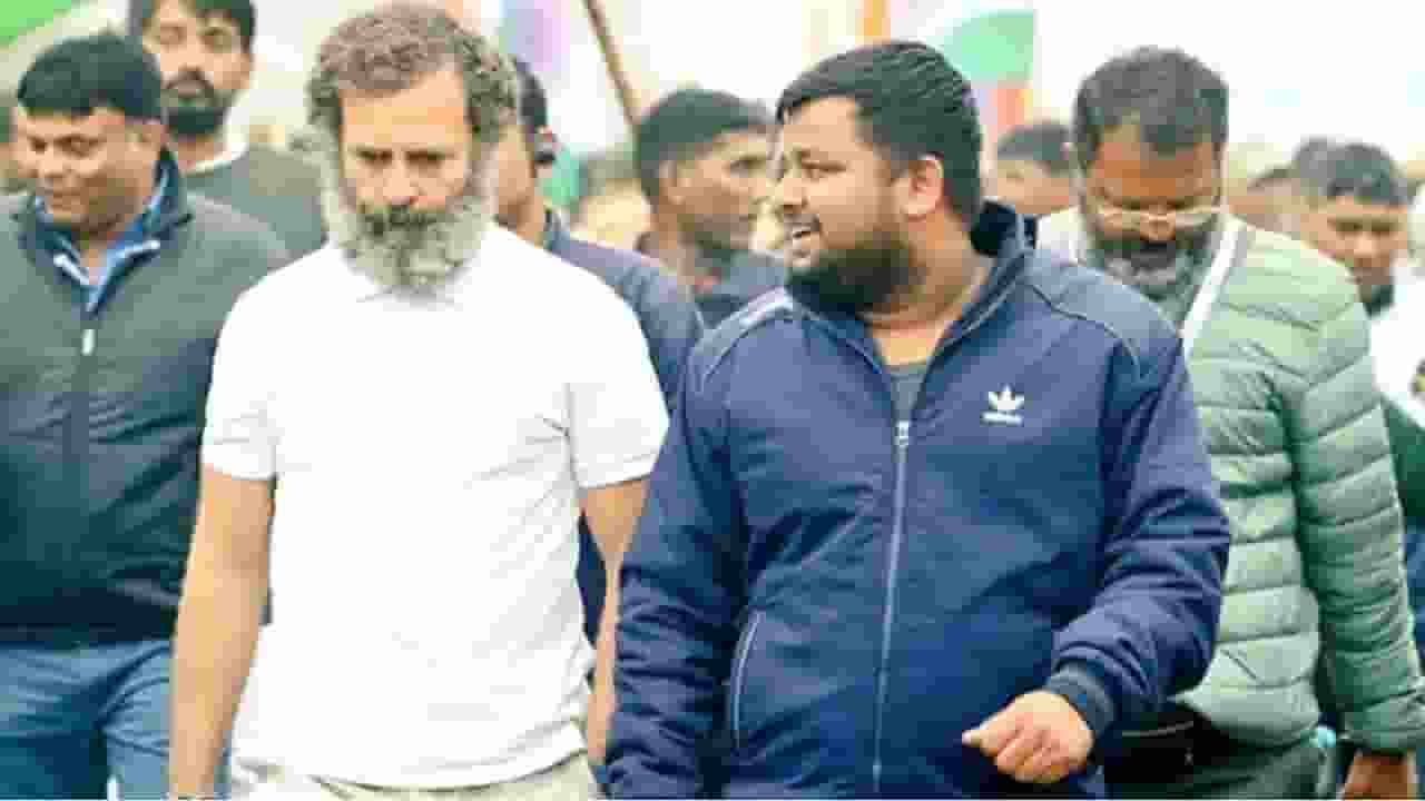 Sandeep Singh with Rahul Gandhi
