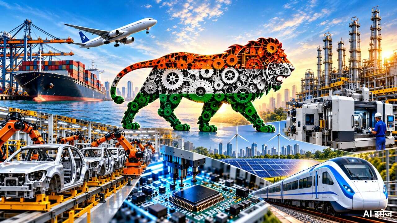 Make in India Project AI Inographics