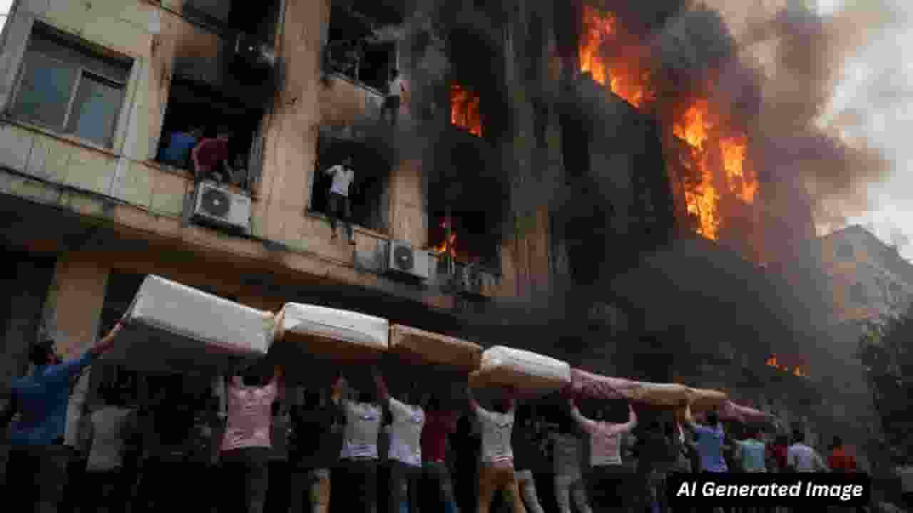 ai generated image of delhi fire accident