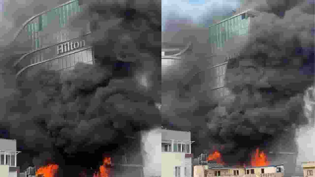 भीड़ ने नेपाल के होटल में लगा दी आग, कपल ने लगाई छलांग, महिला की मौत nepal hiltion hotel