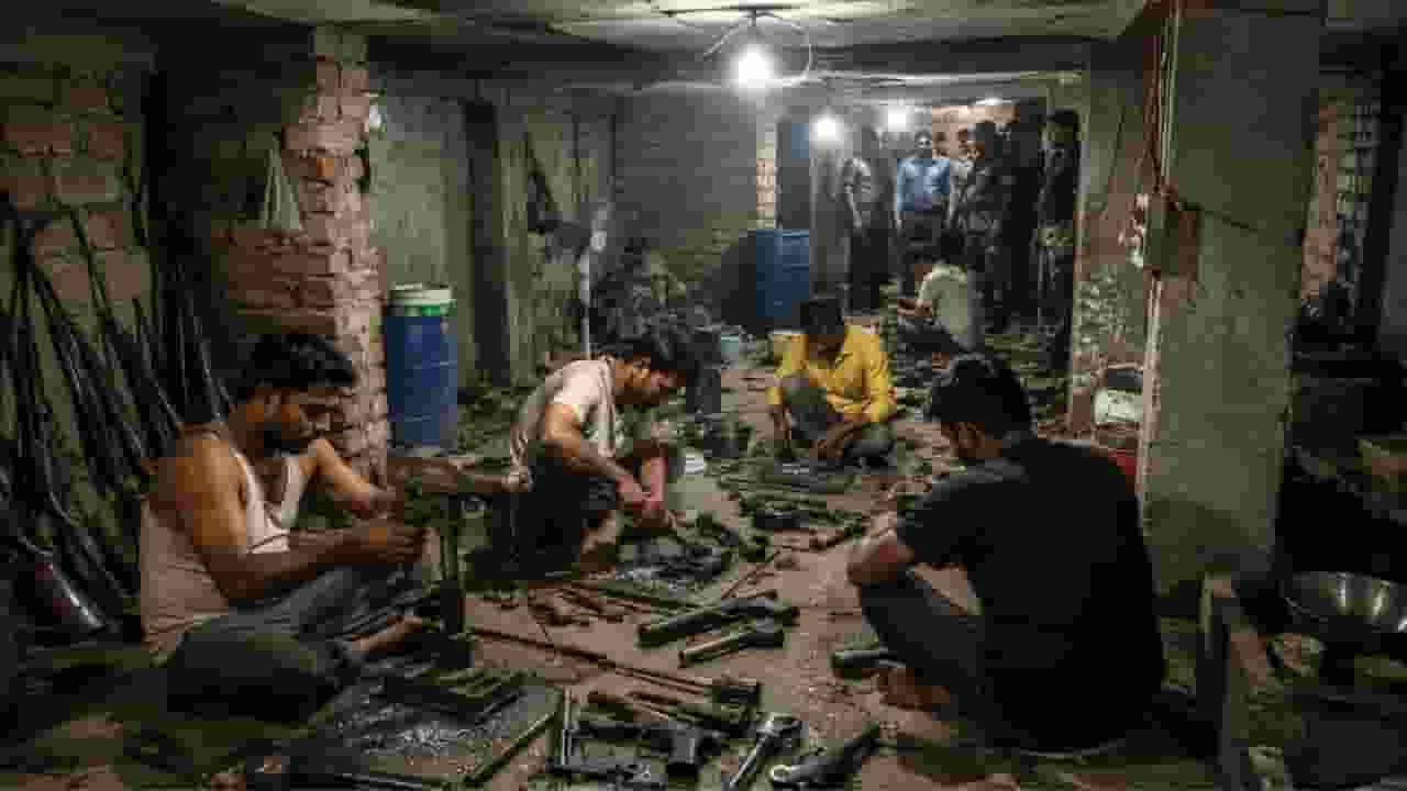 ai generated image of arms factory