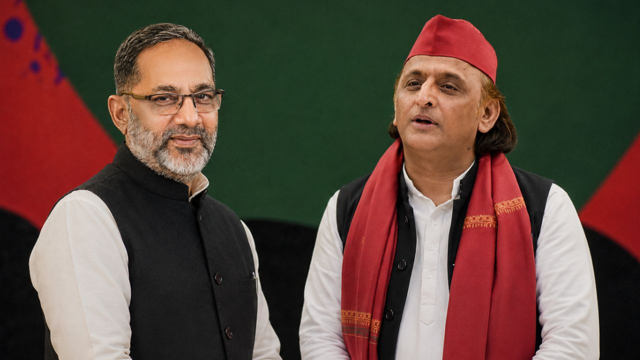Rajkumar Bhati and Akhilesh Yadav