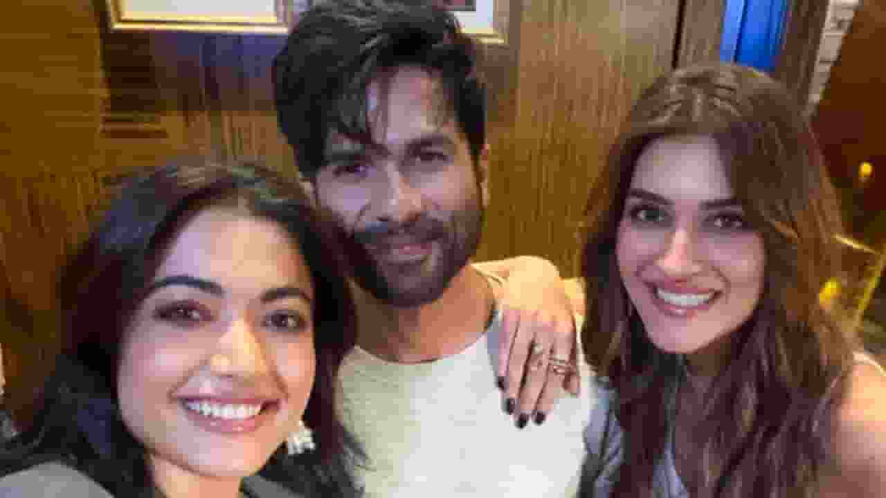 rashmika, shahid and kriti sanon