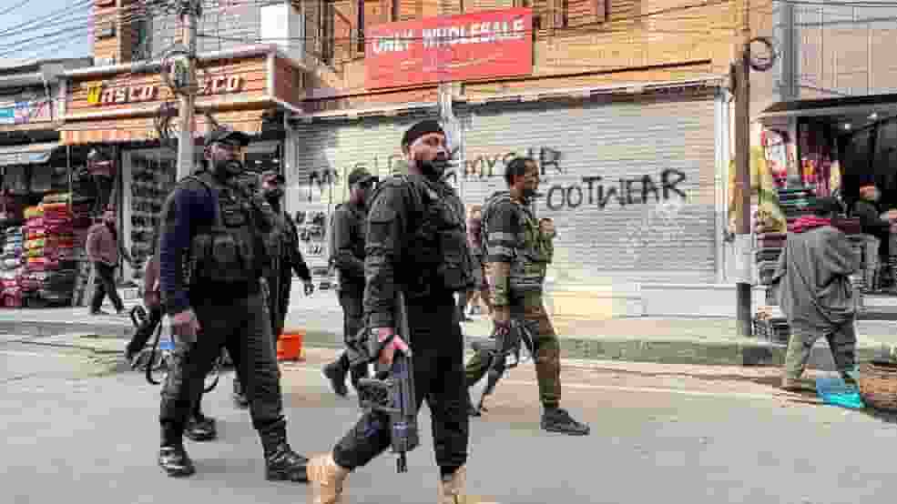 Force during search operation । Photo Credit: PTI