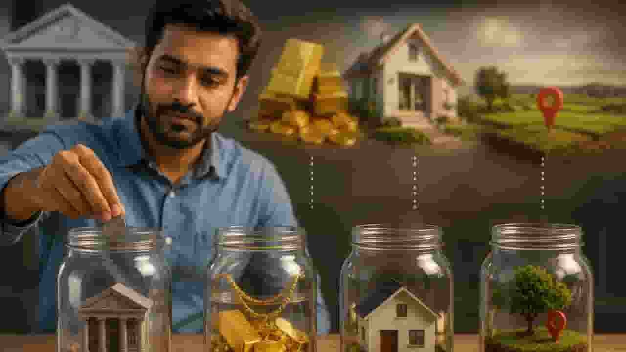 AI Generated Image of a man saving money