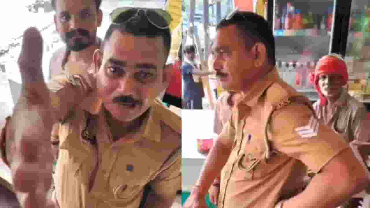 drunk cop kanpur video
