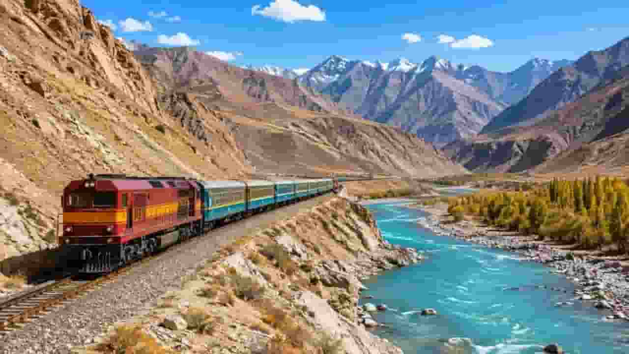 AI generated image of train