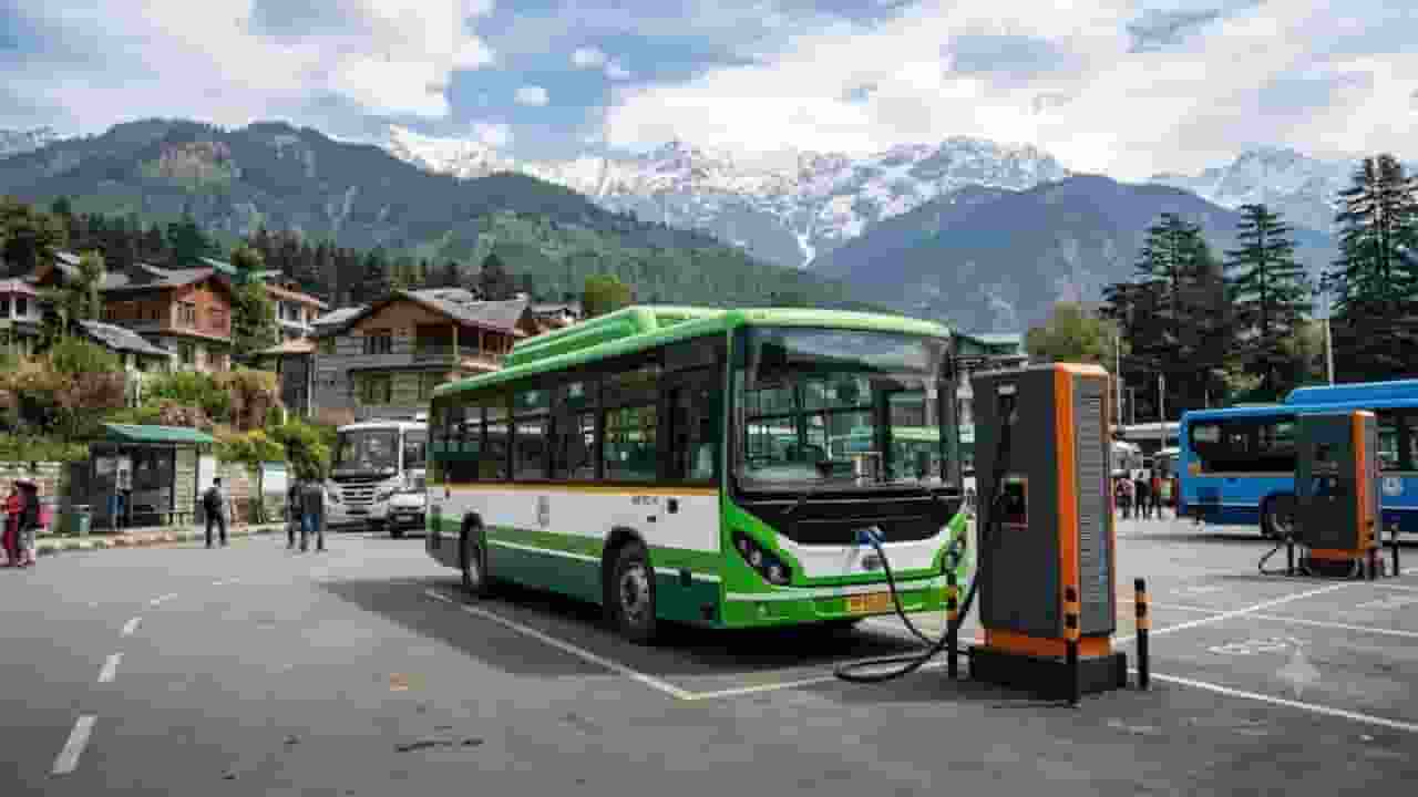 AI generated image of electric bus