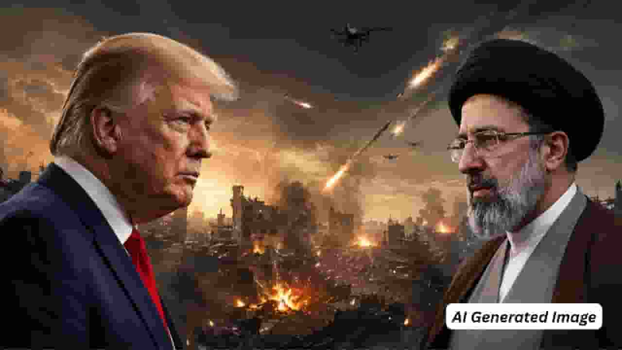 ai generated image of trump and iran war