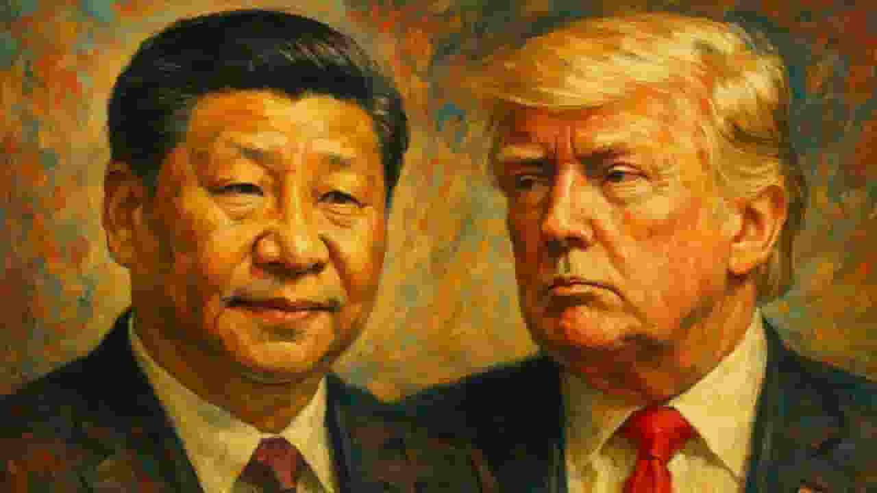 Xi Jinping and Donald Trump.
