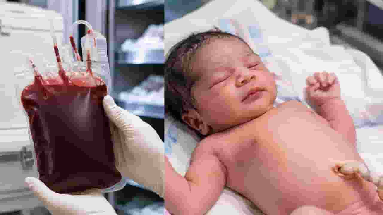 a child with umblical cord image made by ai