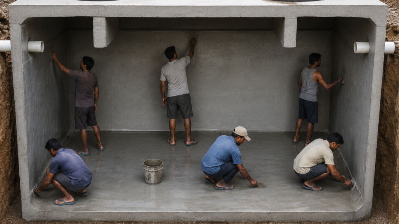 people working in septic tanks
