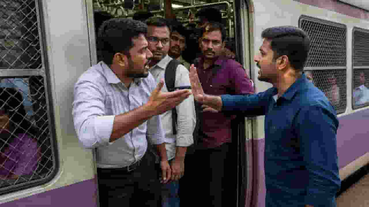 AI Generated Image of Local Train Where Two Man arguing