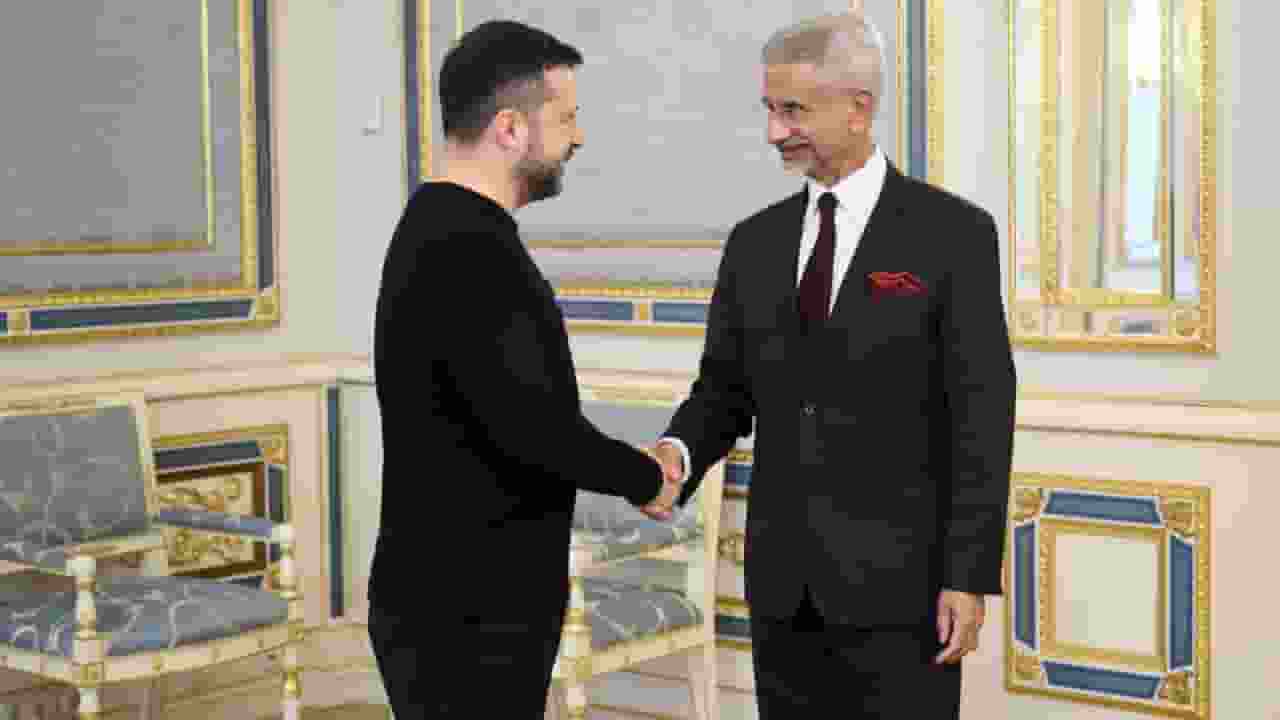 Volodymyr Zelenskyy and S Jaishankar