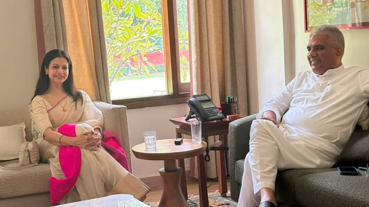 Koel Mallick and Bhupendra Yadav