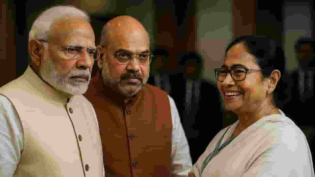 Narendra Modi, Amit Shah and Mamata Banerjee
