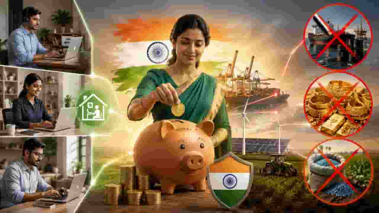 ai generated image of india trying to save forex by reducing import