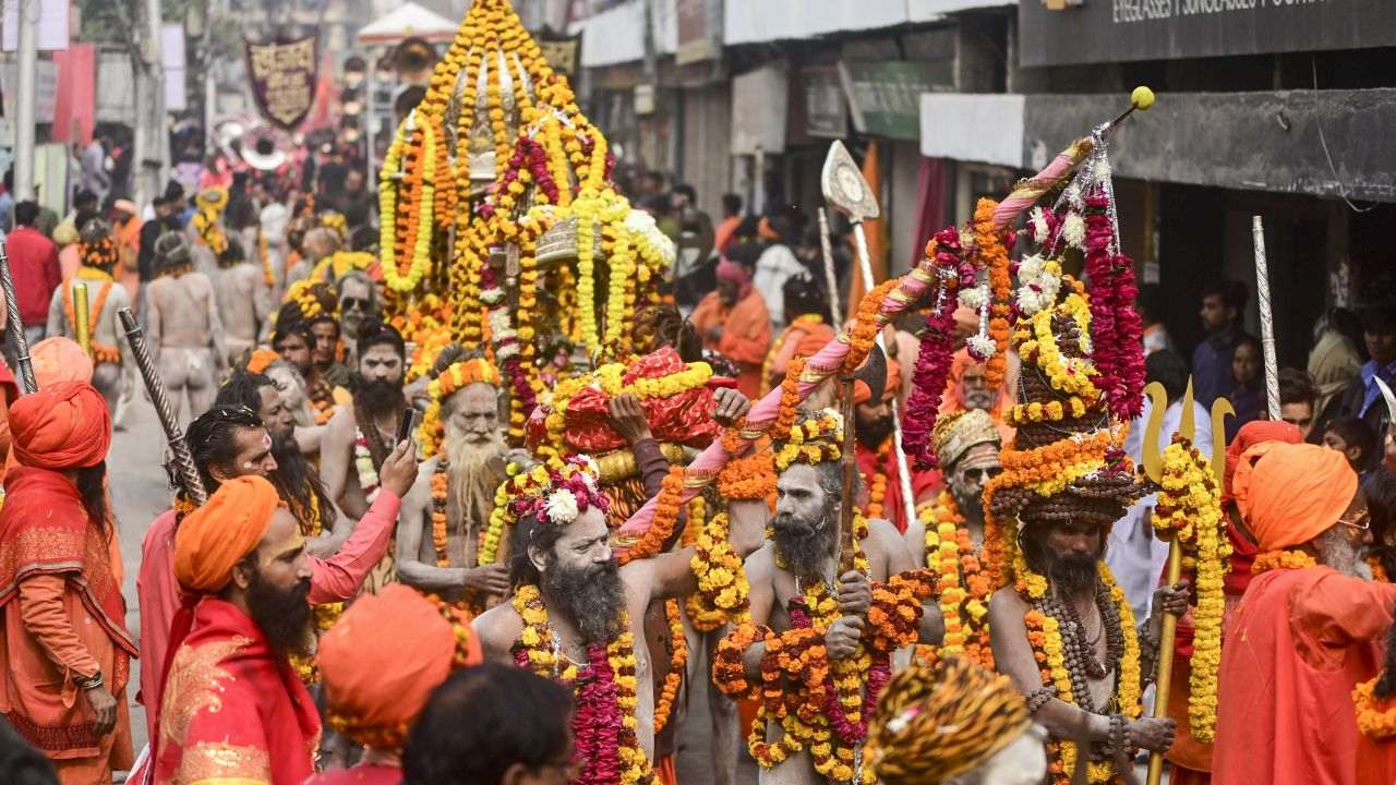 किसी का नाम ‘गिरी’ तो किसी का ‘प्रभु’, नाम से कैसे पहचाने अखाड़े? Image of Sadhu in Maha Kumbh Mela