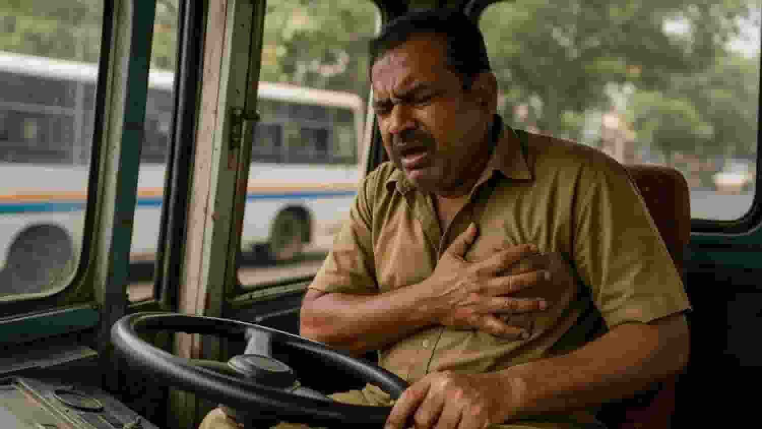 तबीयत बिगड़ी तो हेल्पर को थमा दी बस, 1 घंटे बाद हो गई ड्राइवर की मौत Symbolic Image