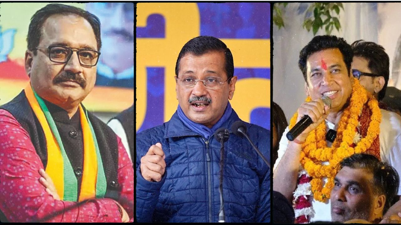 दिल्ली चुनाव: किस सीट पर कौन है उम्मीदवार, पढ़ें हर पार्टी की लिस्ट virendra sachdeva, arvind kejriwal and devendra yadav