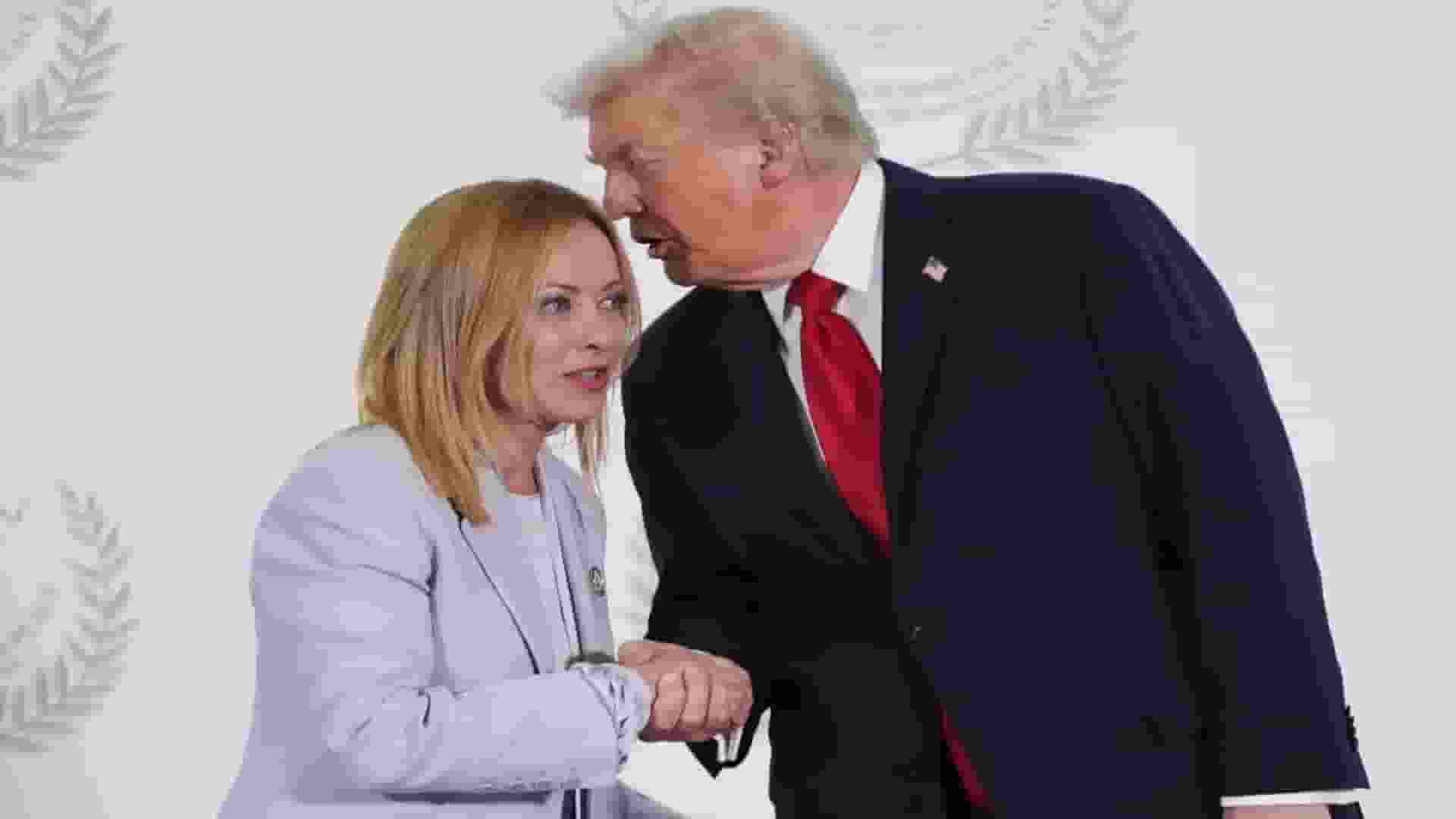 'आप बहुत खूबसूरत हैं', सबके सामने मेलोनी की तारीफ करने लगे ट्रंप Donald Trump.